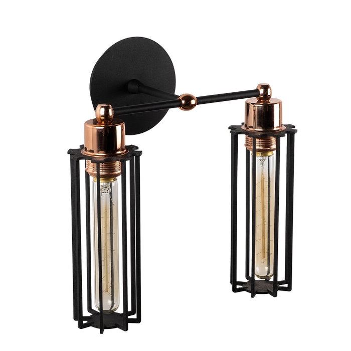 Opviq Likya - N-1023 Lámpara de pared industrial negra